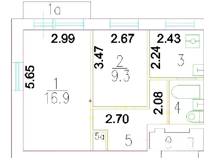 2-комнатная квартира в аренду, Москва, пр-т Будённого, 47А — 60 000 ₽/мес